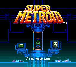 Super Metroid Falling Title Screen